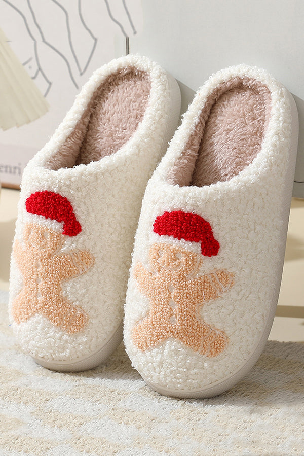 Christmas Cartoon Pattern Warm Cotton Slippers