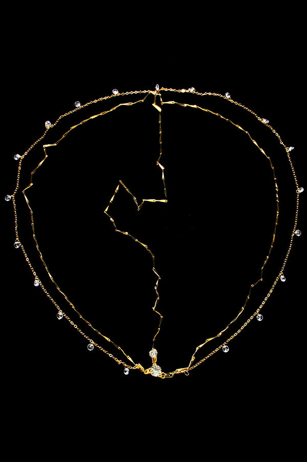 Simple Rhinestone Pendant Headdress