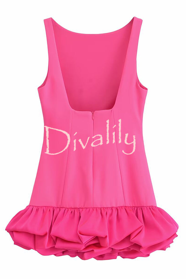 Solid Color Sexy Sleeveless Slim Mini Dress