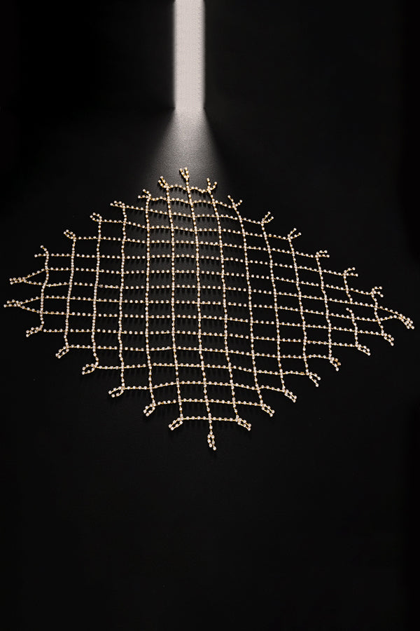 Fashionable Mesh Diamond Tassel Hair Accessory