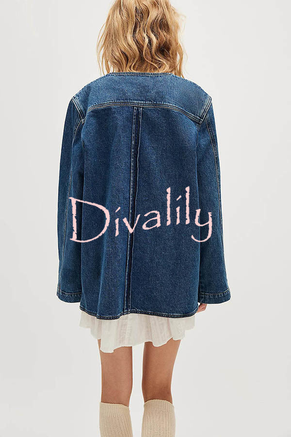 Fashionable Retro Casual Loose Denim Jacket