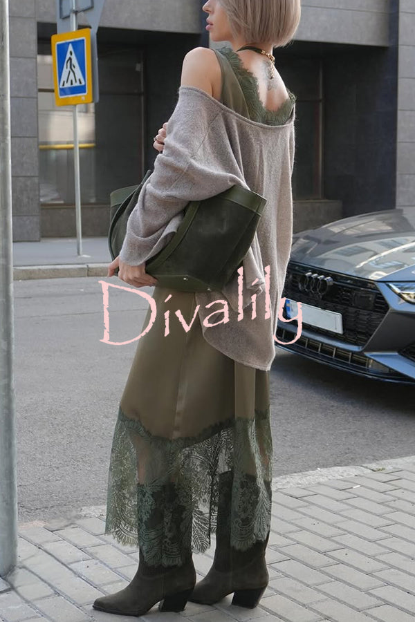Warm Winter Knit Wide Neck Batwing Sleeve Loose Relaxed Sweater