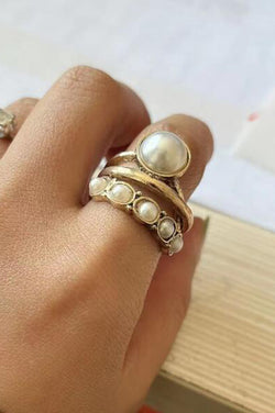 Vintage Pearl Open Ring