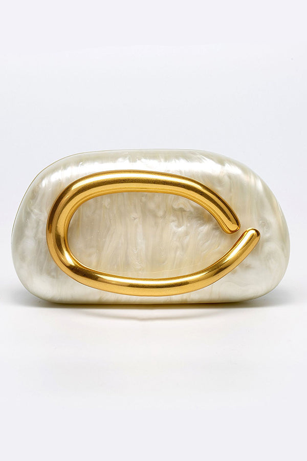 Elegant Special-shaped Shell Acrylic Fashion Clutch