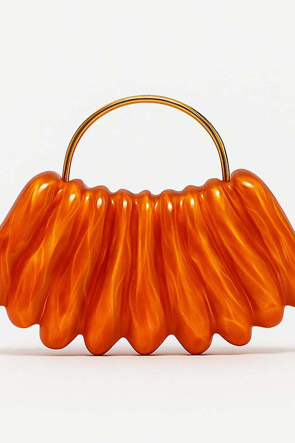 Simple Acrylic Wave-shaped Clutch Bag