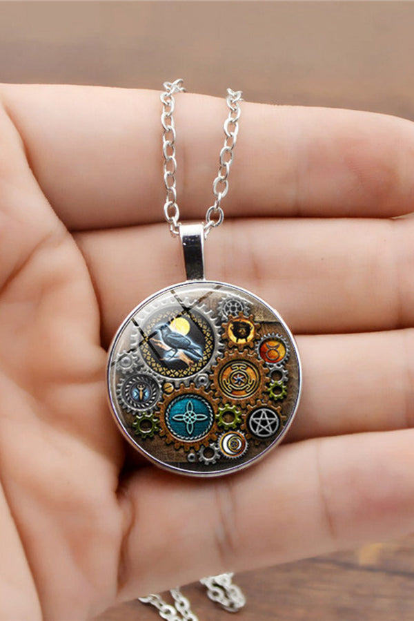 Steampunk Mechanical Time Gem Necklace