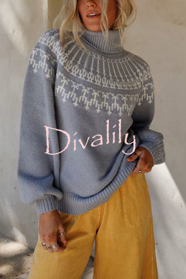 Christmas Thickened Turtleneck Long Sleeve Knitted Sweater