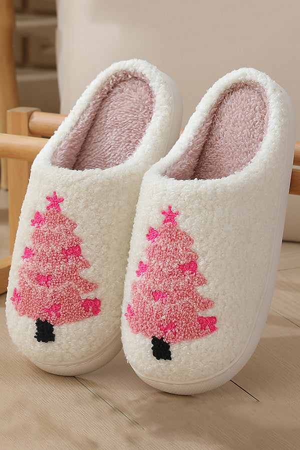 Christmas Cartoon Pattern Warm Cotton Slippers
