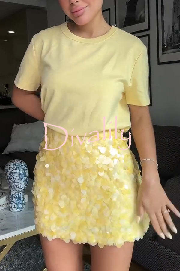Fashion Sequin Sexy Slim Mini Skirt