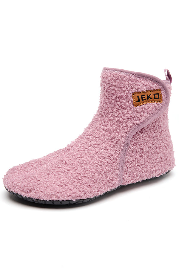 Fashionable Velcro Home Non-slip Plush Warm Snow Boots