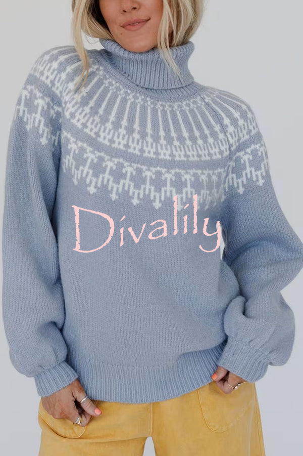 Christmas Thickened Turtleneck Long Sleeve Knitted Sweater