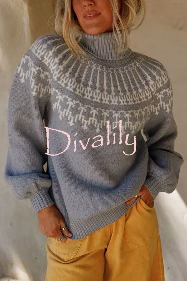 Christmas Thickened Turtleneck Long Sleeve Knitted Sweater