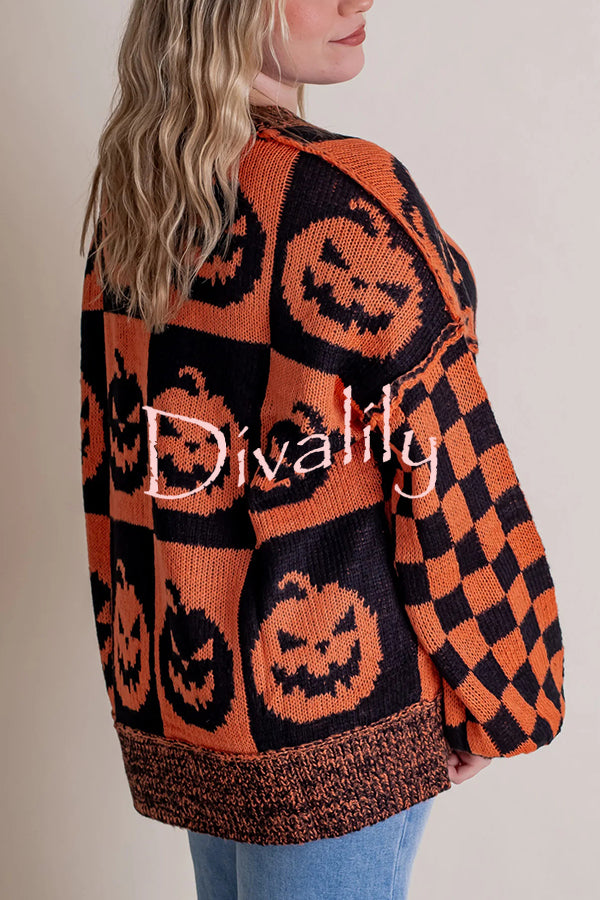 Halloween Casual Loose Crew Neck Sweater