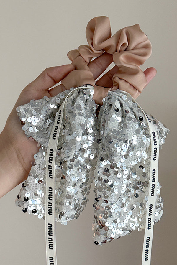 Sparkling Bow Hair Tie Ribbon