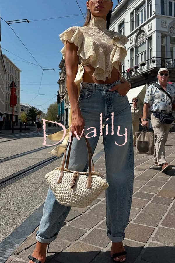 Versatile and Comfortable Denim High Rise Pocketed Straight Jeans