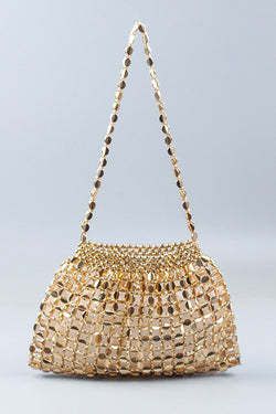 Fashion Handmade Flat Beaded Beaded Woven Handbag Bag