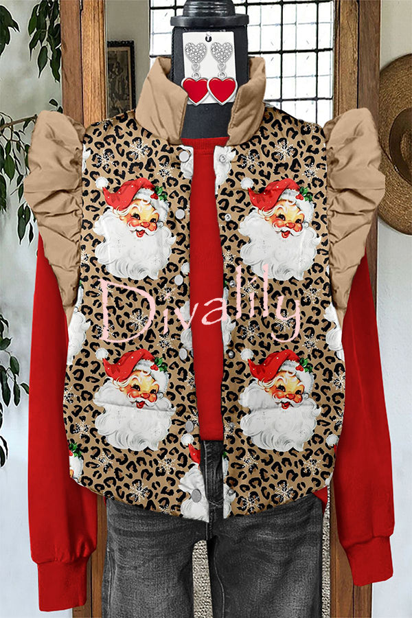 Unique Print Stand Collar Flying Sleeves Casual Jacket