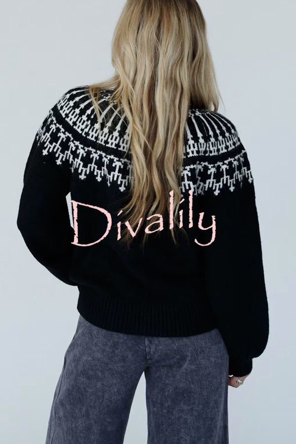 Christmas Thickened Turtleneck Long Sleeve Knitted Sweater