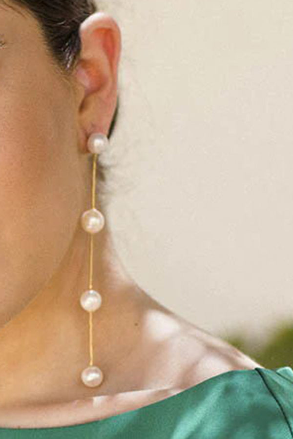 Pearl Long Earrings