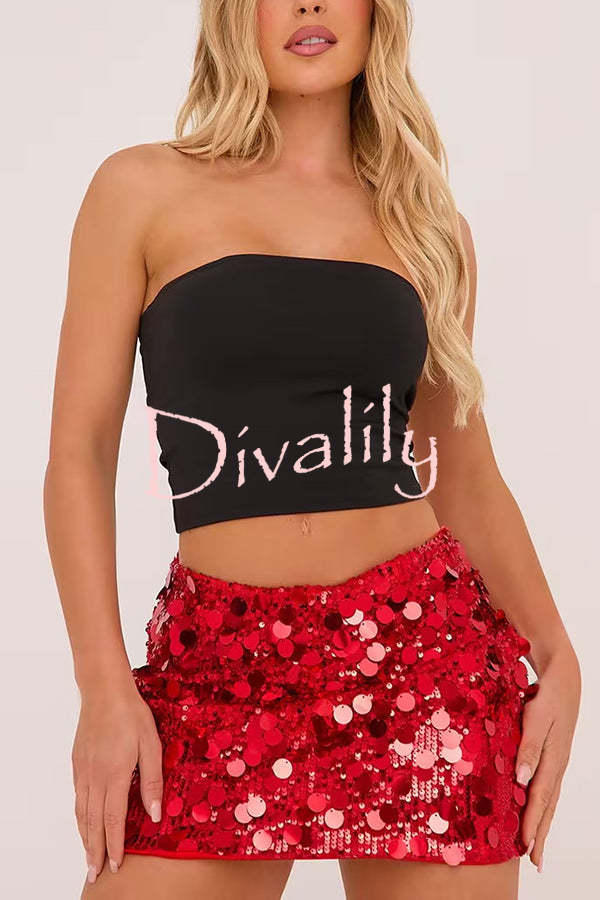 Fashion Sequin Sexy Slim Mini Skirt