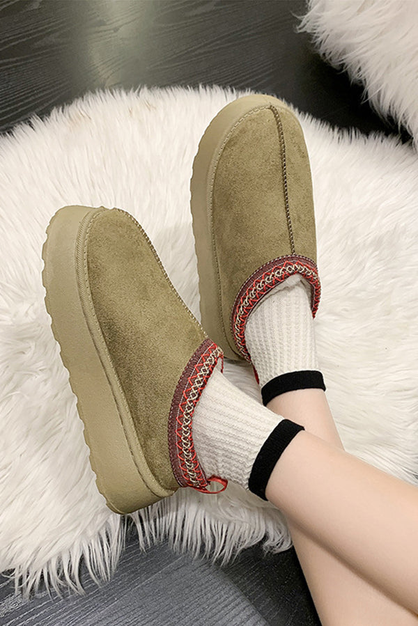 Warm Thick Sole Heelless Cotton Shoes