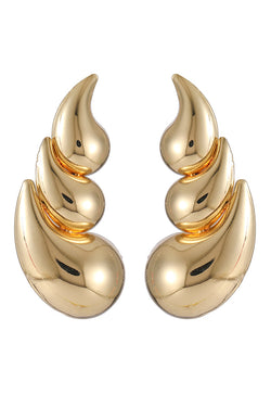 Fashionable Three-layer Drop Gold-plated Earrings