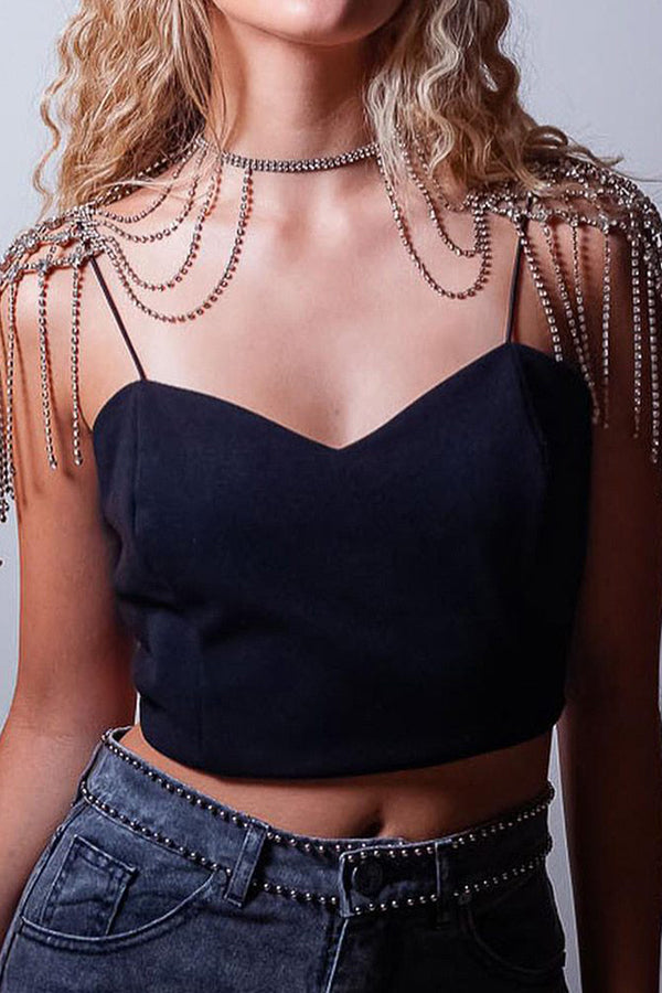 Hip-hop Punk Multi-layered Tassel Shoulder Chain