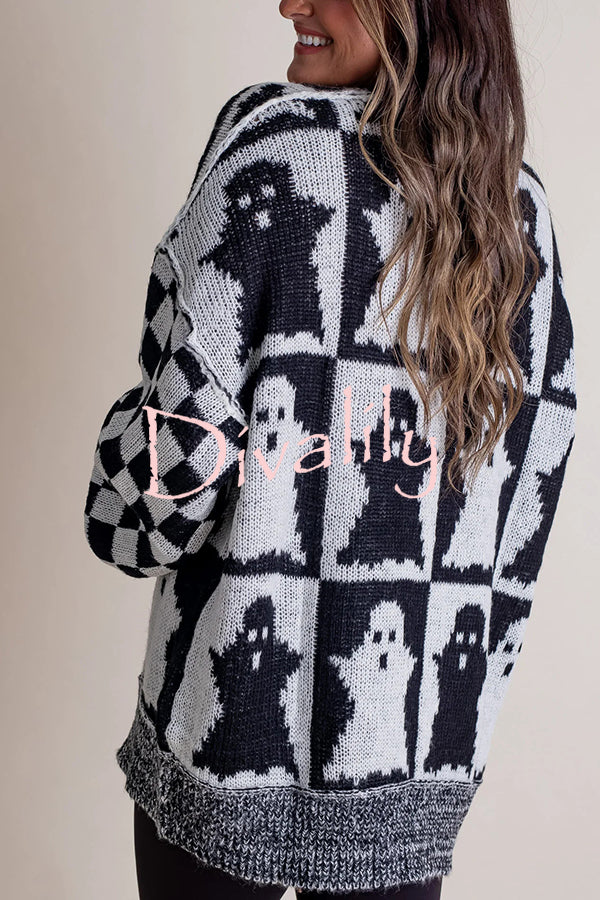 Halloween Casual Loose Crew Neck Sweater