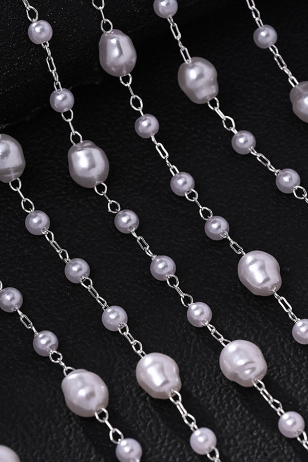 Fashionable Mesh Pearl Tassel Headband