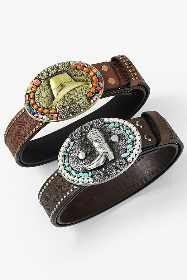 Retro Western Cowboy Style Waist Belt