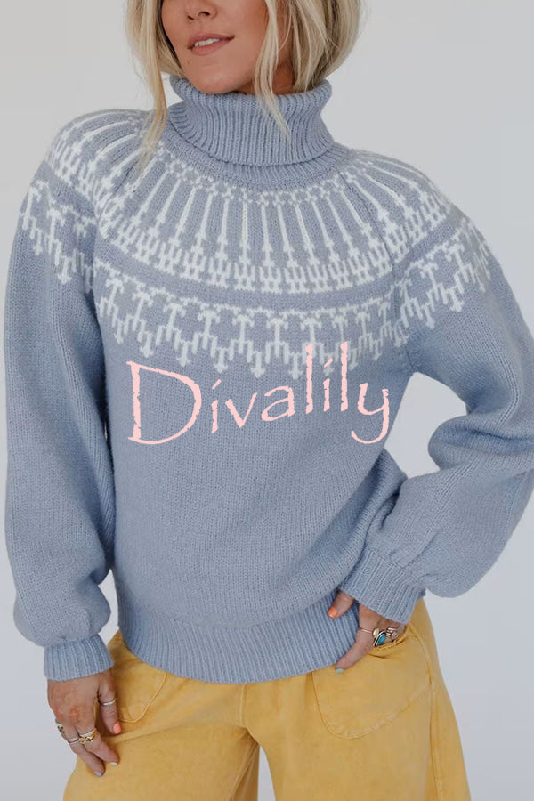 Christmas Thickened Turtleneck Long Sleeve Knitted Sweater