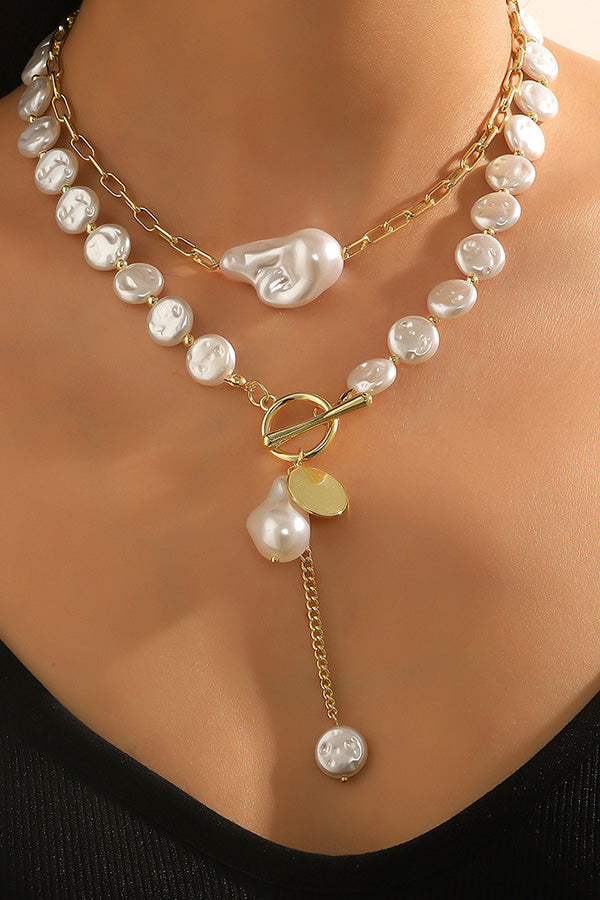 Elegant and Versatile Baroque Pearl Necklace