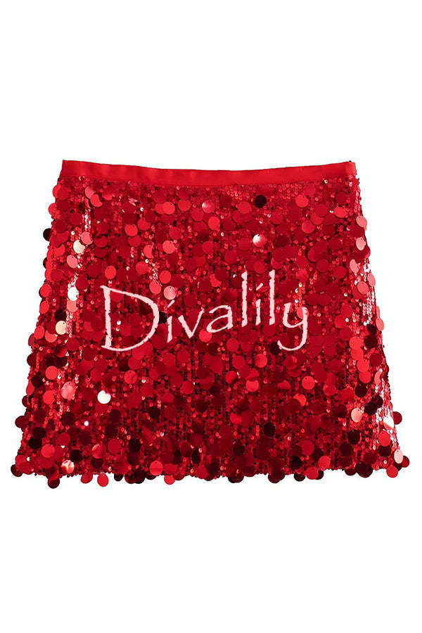 Fashion Sequin Sexy Slim Mini Skirt