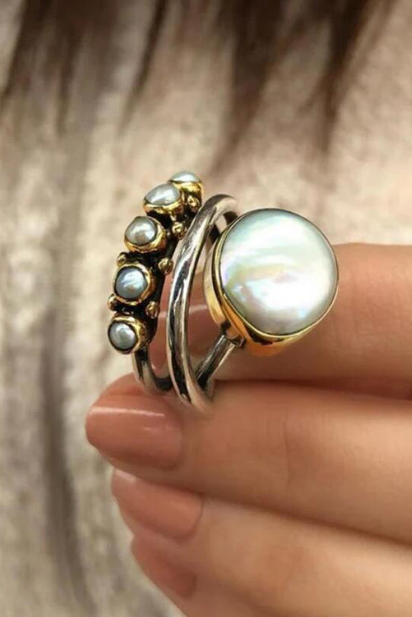 Vintage Pearl Open Ring