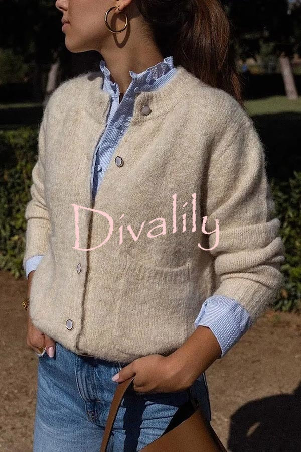 Falling for You Knit Long Sleeve Pocket Relaxed Cardigan