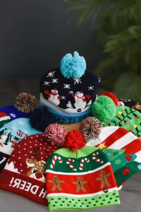 Christmas LED Light Knitted Hat