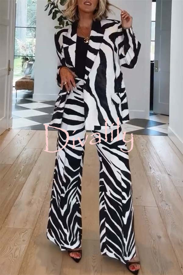 Breath of Freedom Animal Print High Rise Pocketed Wide Leg Pants
